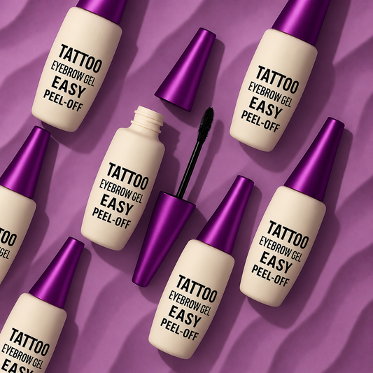 Tear-off tattoo eyebrow gel