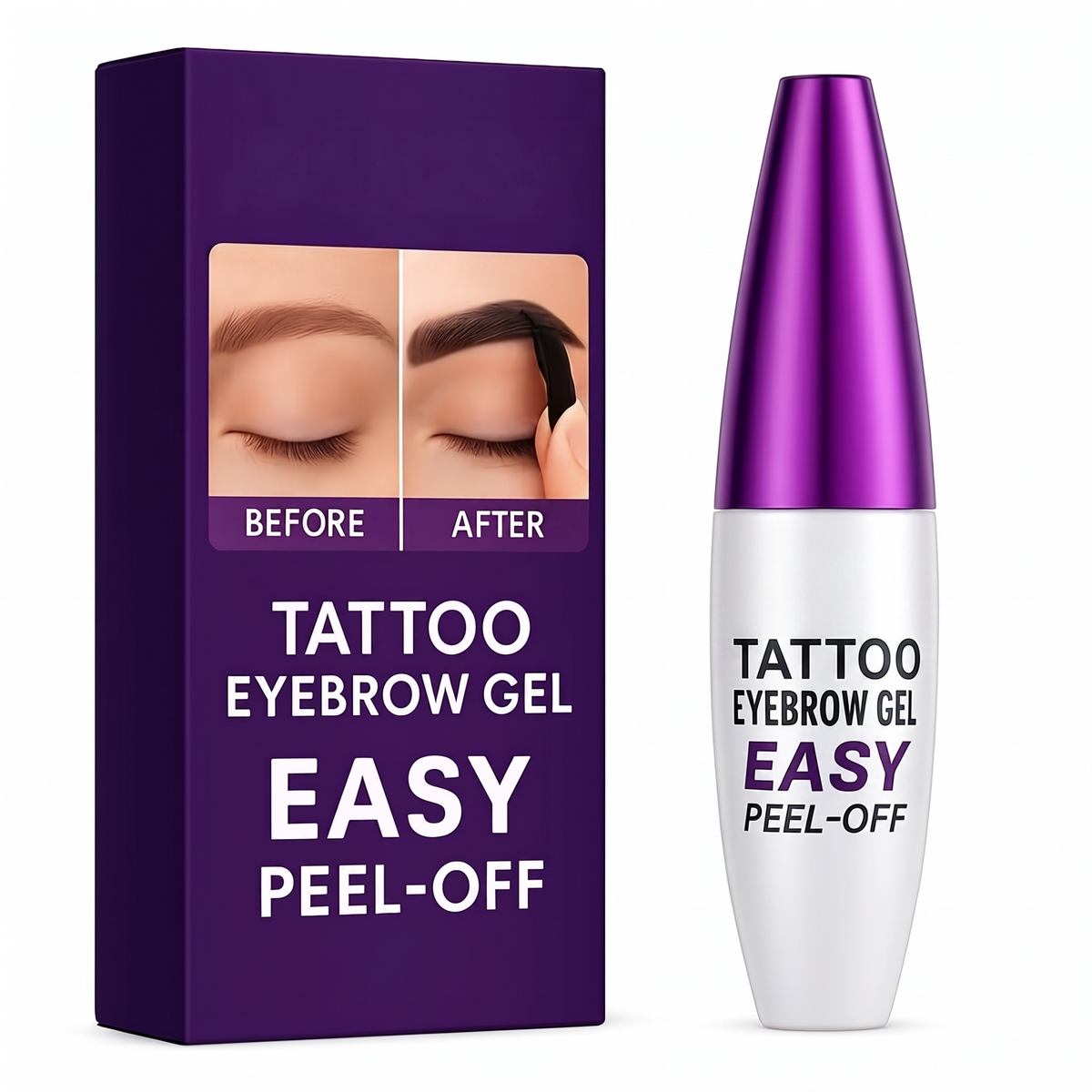Tear-off tattoo eyebrow gel