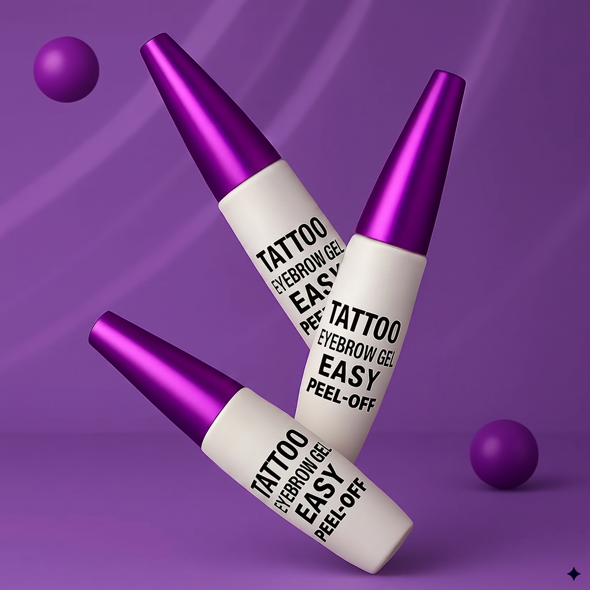 Tear-off tattoo eyebrow gel