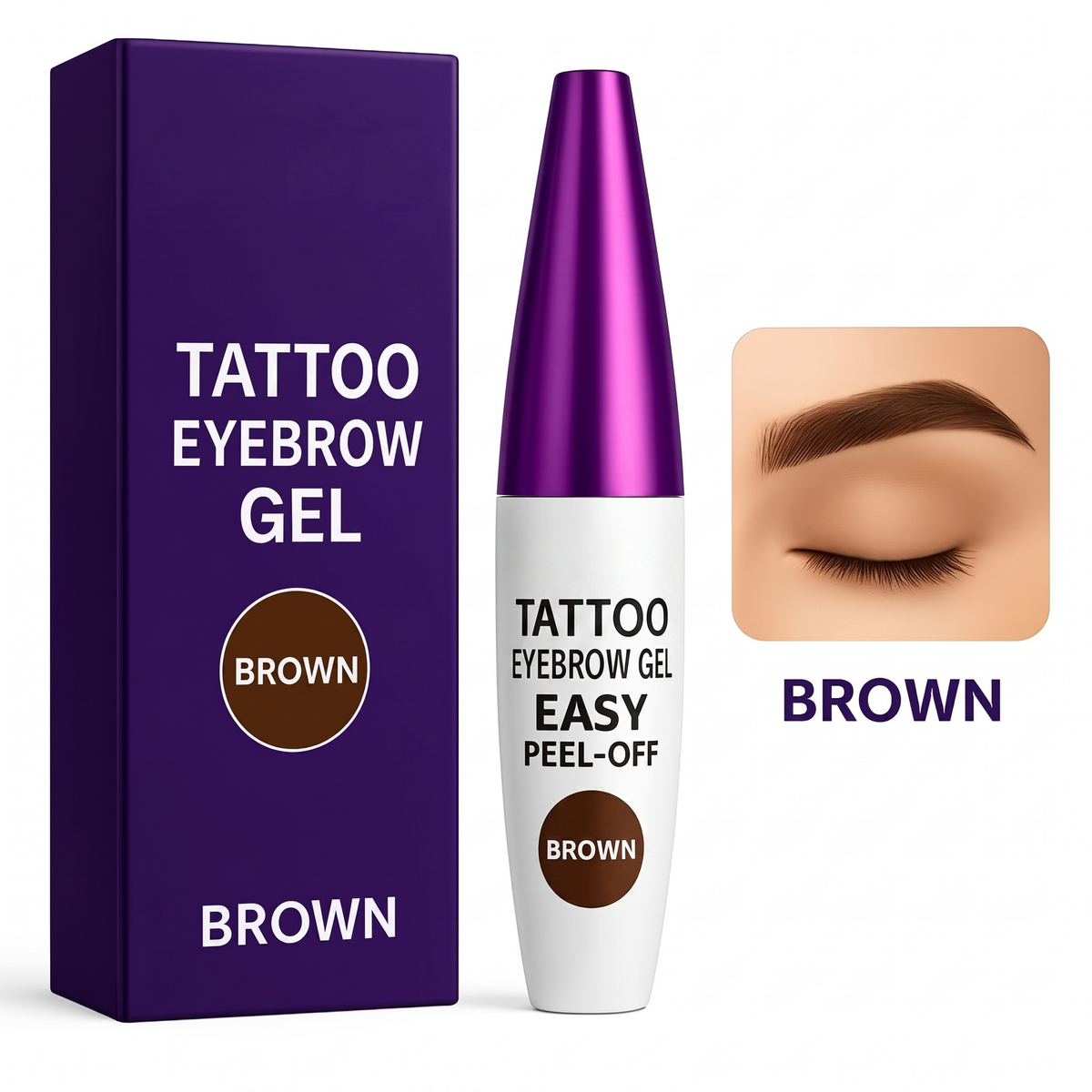 Tear-off tattoo eyebrow gel